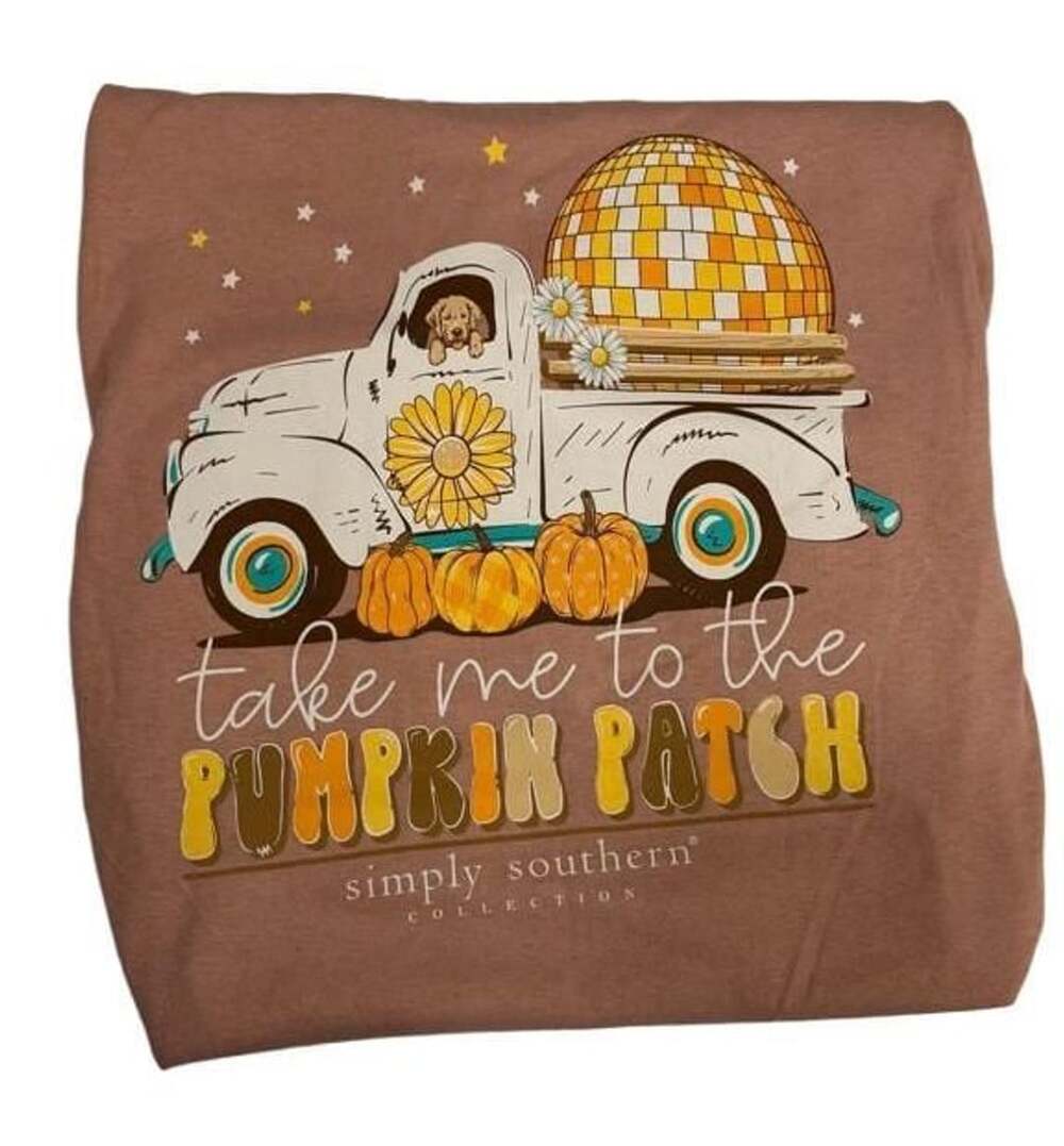 Simply Southern fall Pumpkin Patch Truck Size Small Long Sleeve